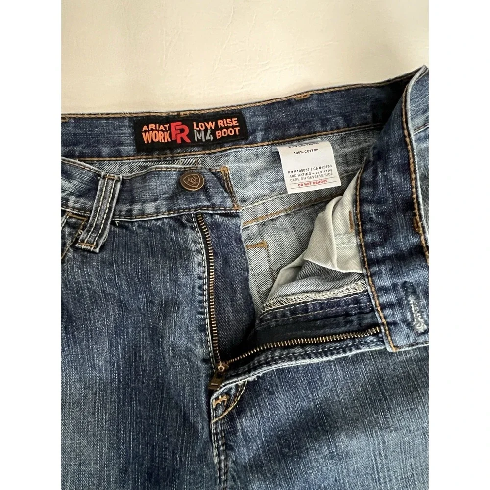 Ariat FR HRC2 Low Rise Boot Cut Jeans Men's 32x30 Western Cowboy Workwear Denim