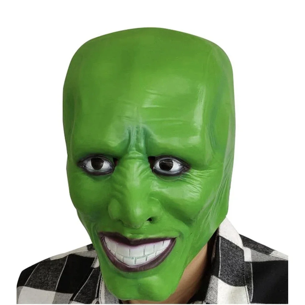 Jim Carrey The Mask Movie Creepy Green Cosplay Headgear Halloween Memorabilia