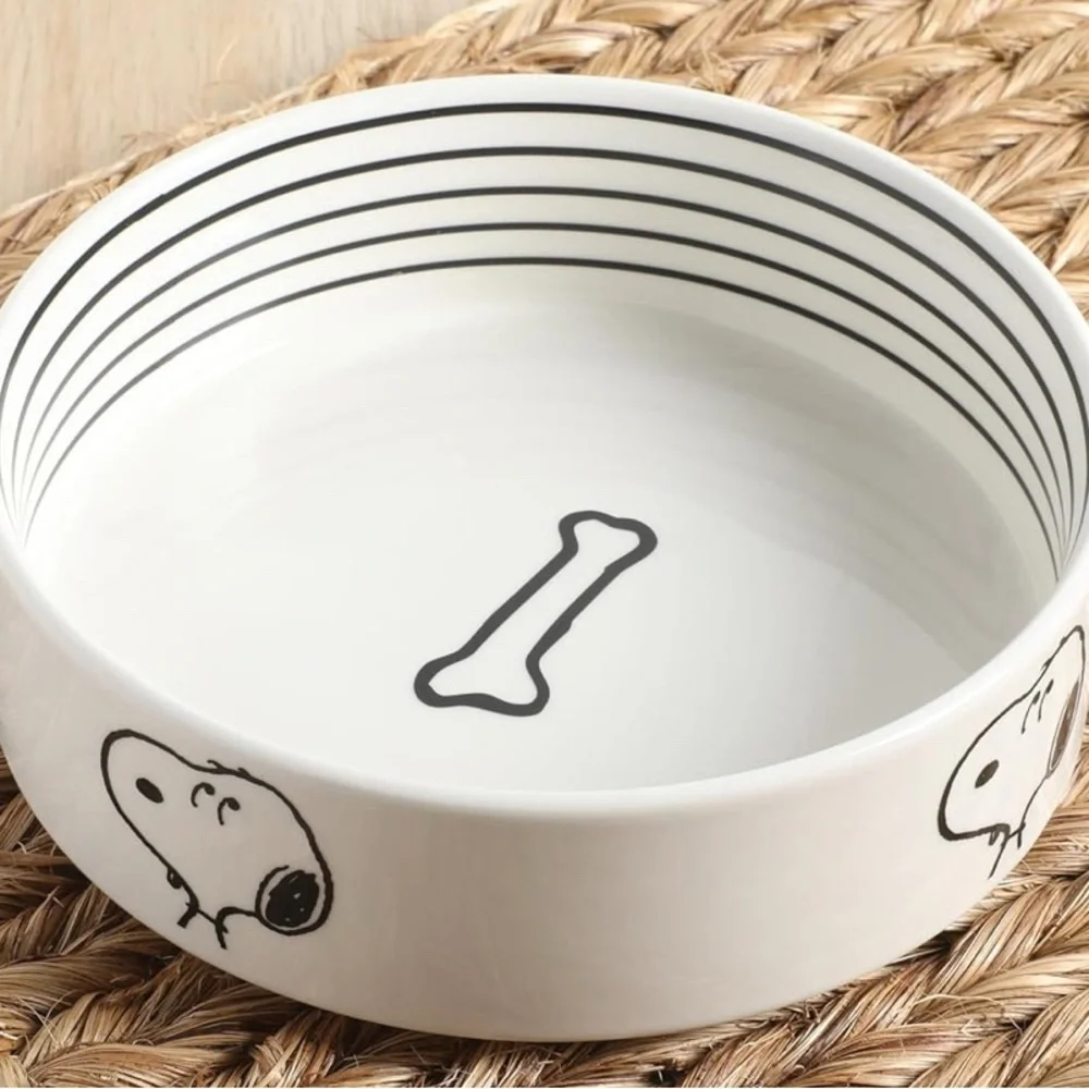 Snoopy Dog Bowl with Bone Design