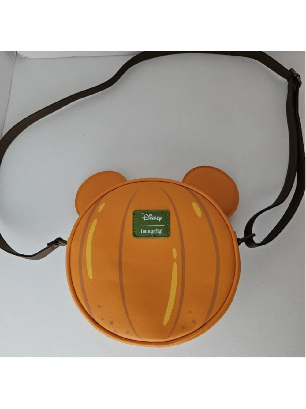 Disney Loungefly Orange Pumpkin Glow in the Dark Mickey Crossbody Bag One Size