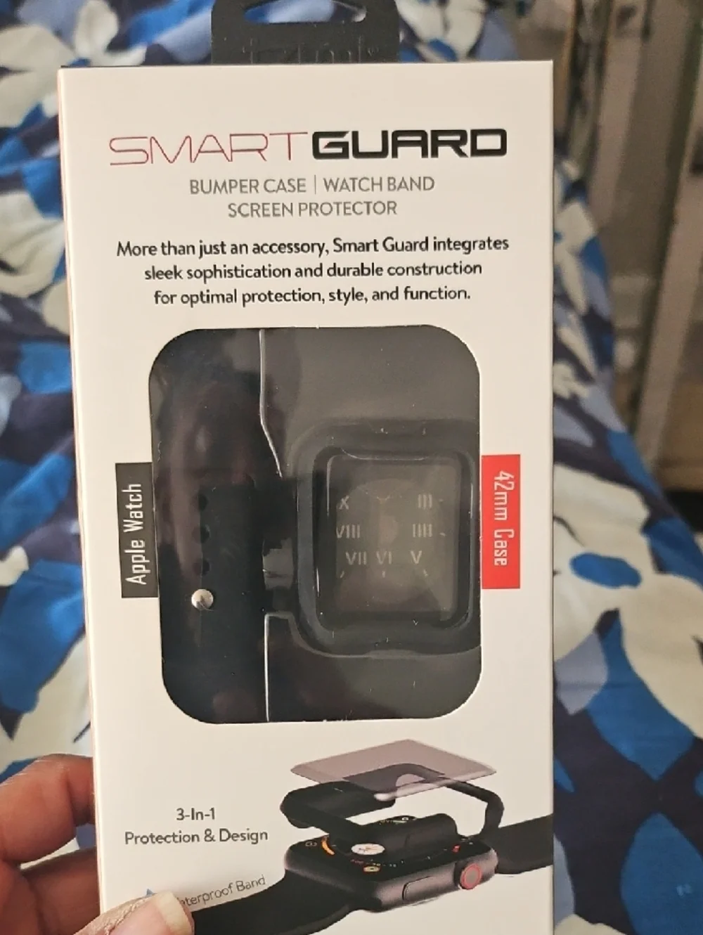 Smart Guard Matte Black Apple Watch 42mm Bumper Case & Band