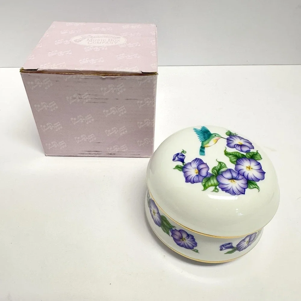 Vtg San Francisco Music Box Co Hummingbird Trinket Box Wind Beneath My Wings‎