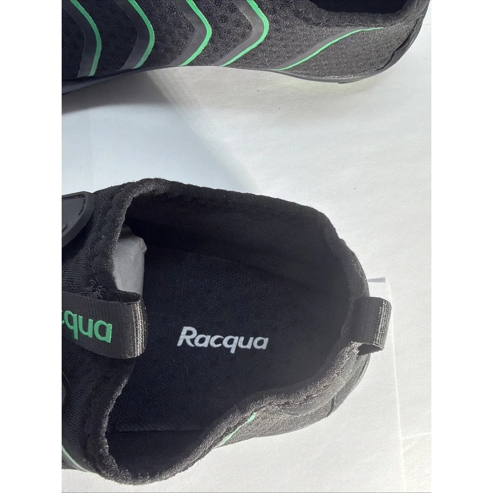 Racqua Mens 9 Black Green Lightweight Quick Dry Breathable Lace Up Water Swim‎