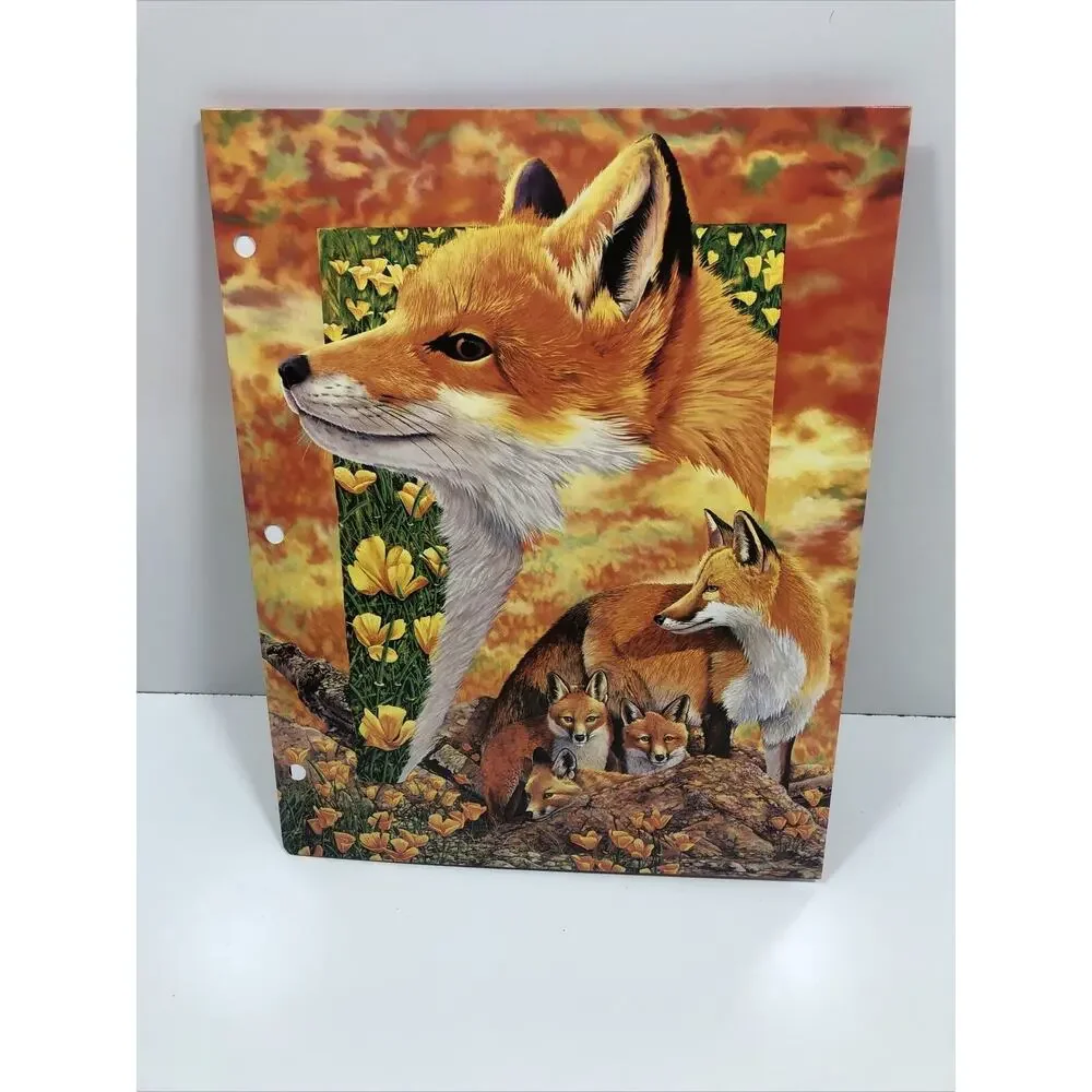 1996 Wild Animals‎ Folder And 6 Posters USA Red Fox Owl Windows To The Wild