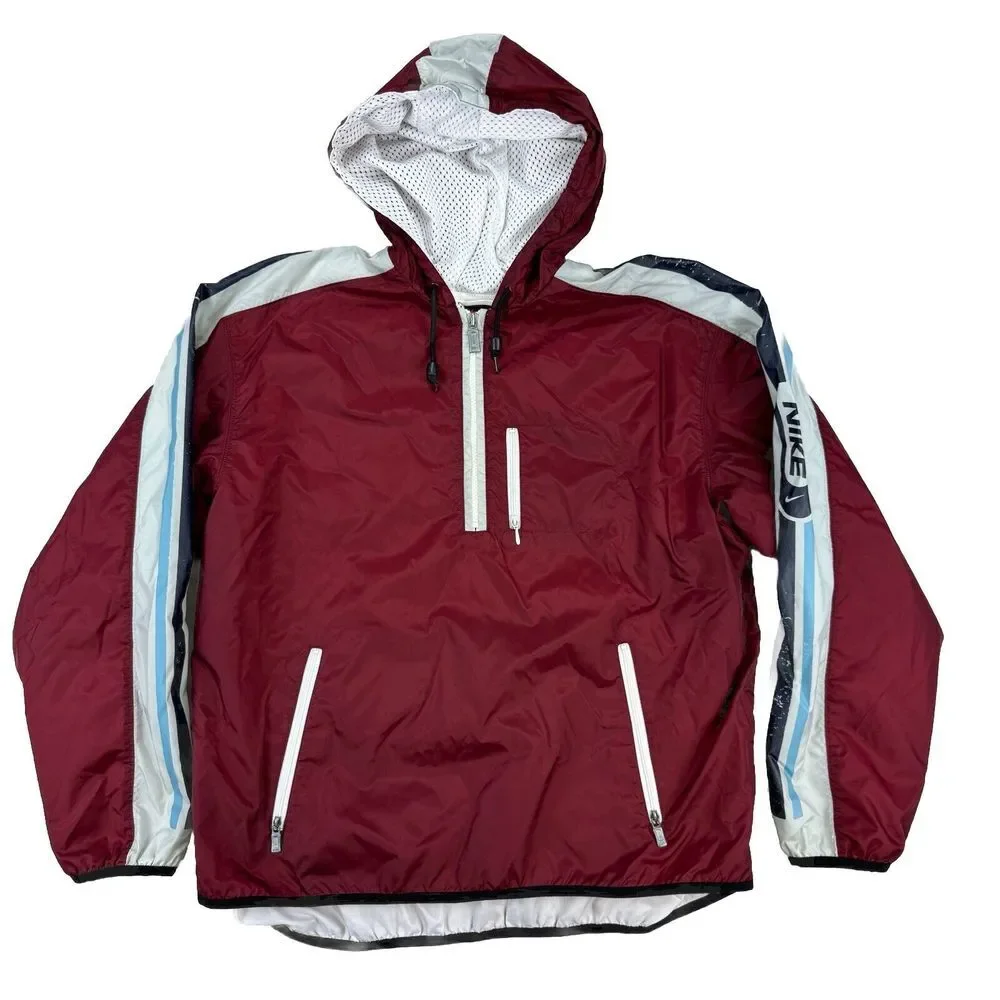 Vintage Nike Baseball Zip Pullover Windbreaker Jacket Mens Size‎ Medium Pockets