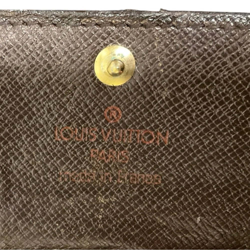 Louis Vuitton Brown Wallet with Gold‎ Accent