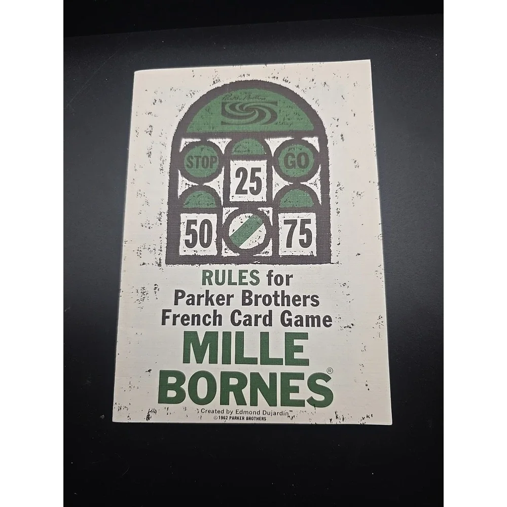 Mille Bornes 1962 Parker Brothers RULES ONLY French‎ Card Game Instructions