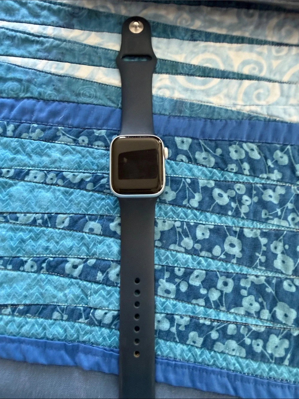 Apple Smartwatch with Dark Blue Sport Band