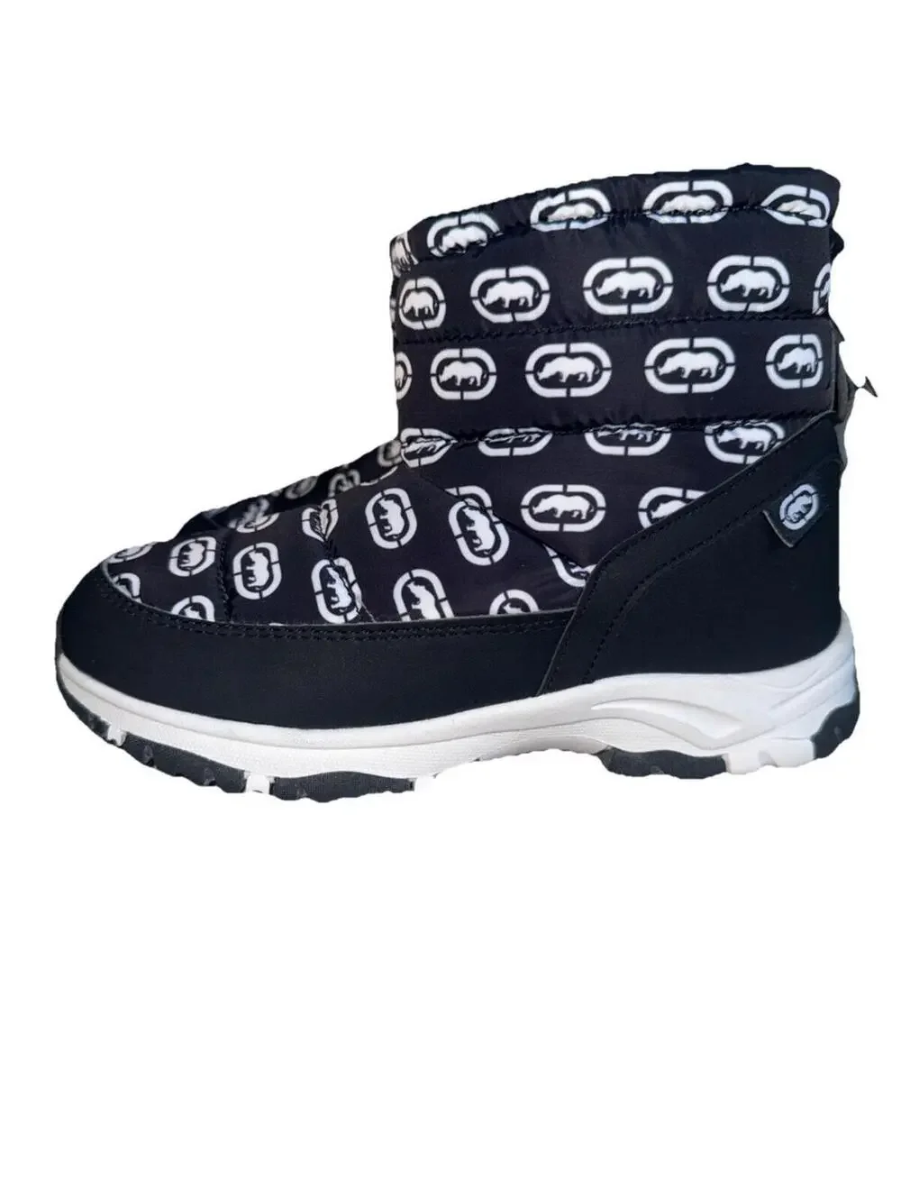 Ecko Unltd Big Kids Young Unisex Boots Black/White Logo Warm Snow Size 6 New