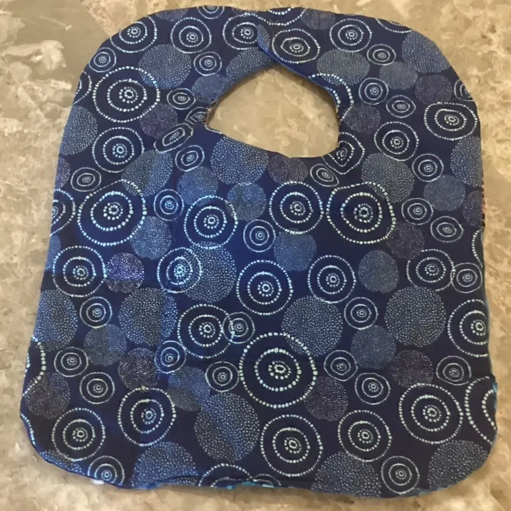 NWOT. Hand Crafted Quilted Reversible Baby Bib. $12 ea. or 3/$25