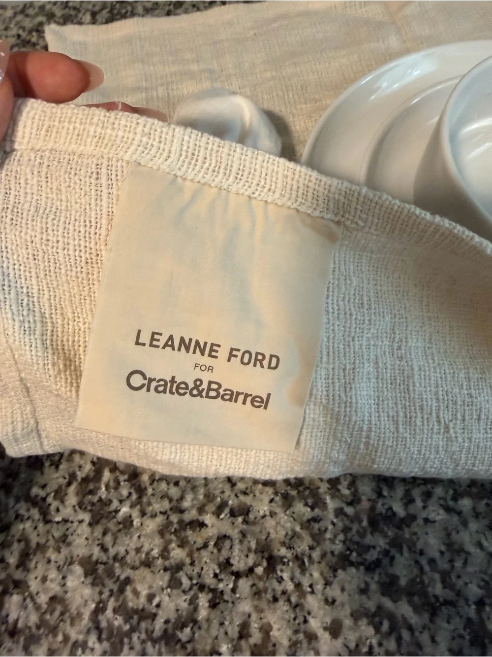 Crate&Barrel handwoven tan