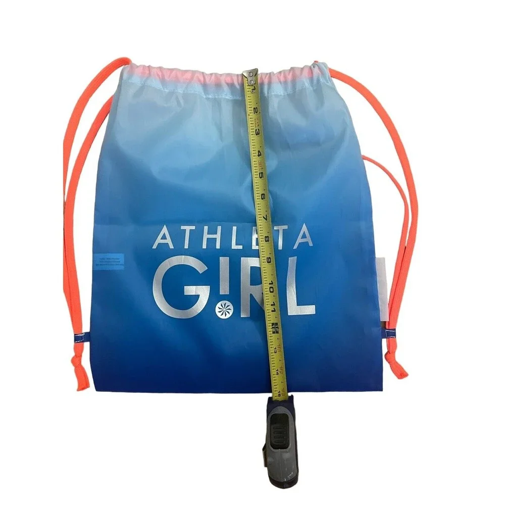 ATHLETA Girl‎ Drawstring Backpack Bag Blue Orange