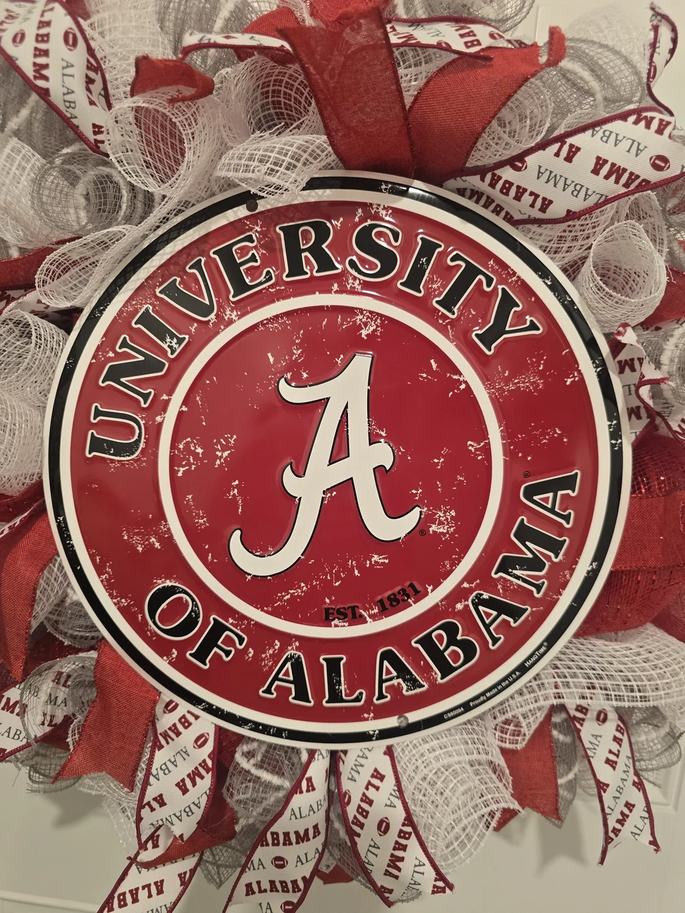 Alabama Football Wreath