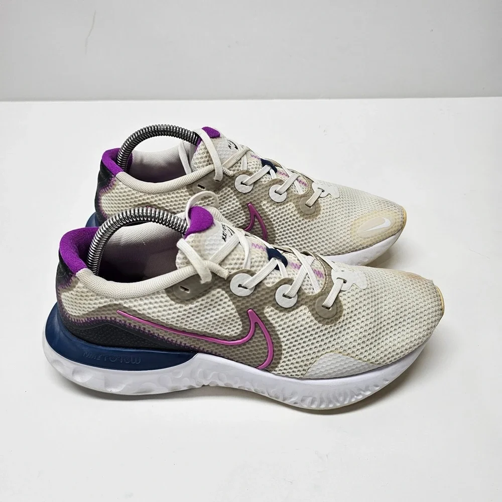 Nike‎ Womens Renew Run CK6360-002 White Running Shoes Sneakers Size 10