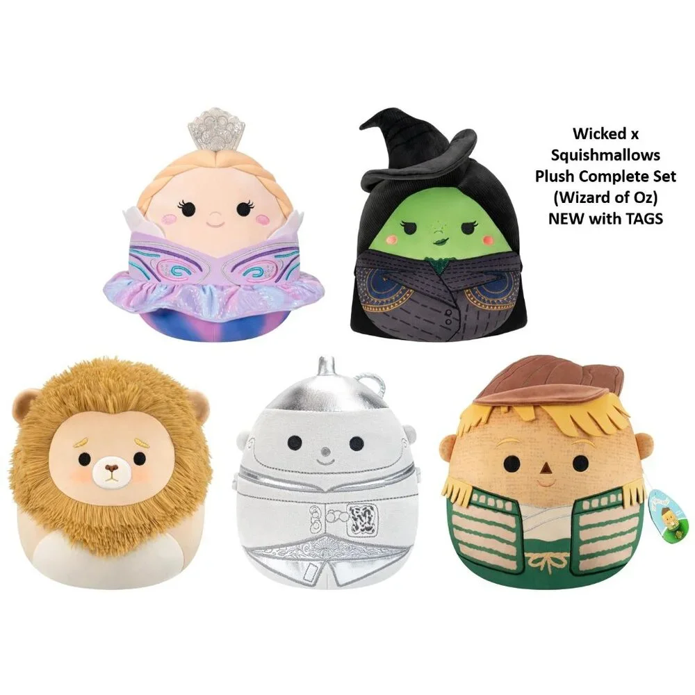 Wicked x Squishmallows 2025 Limited Plush Set of 5 (Wizard of Oz)‎ New with Tags