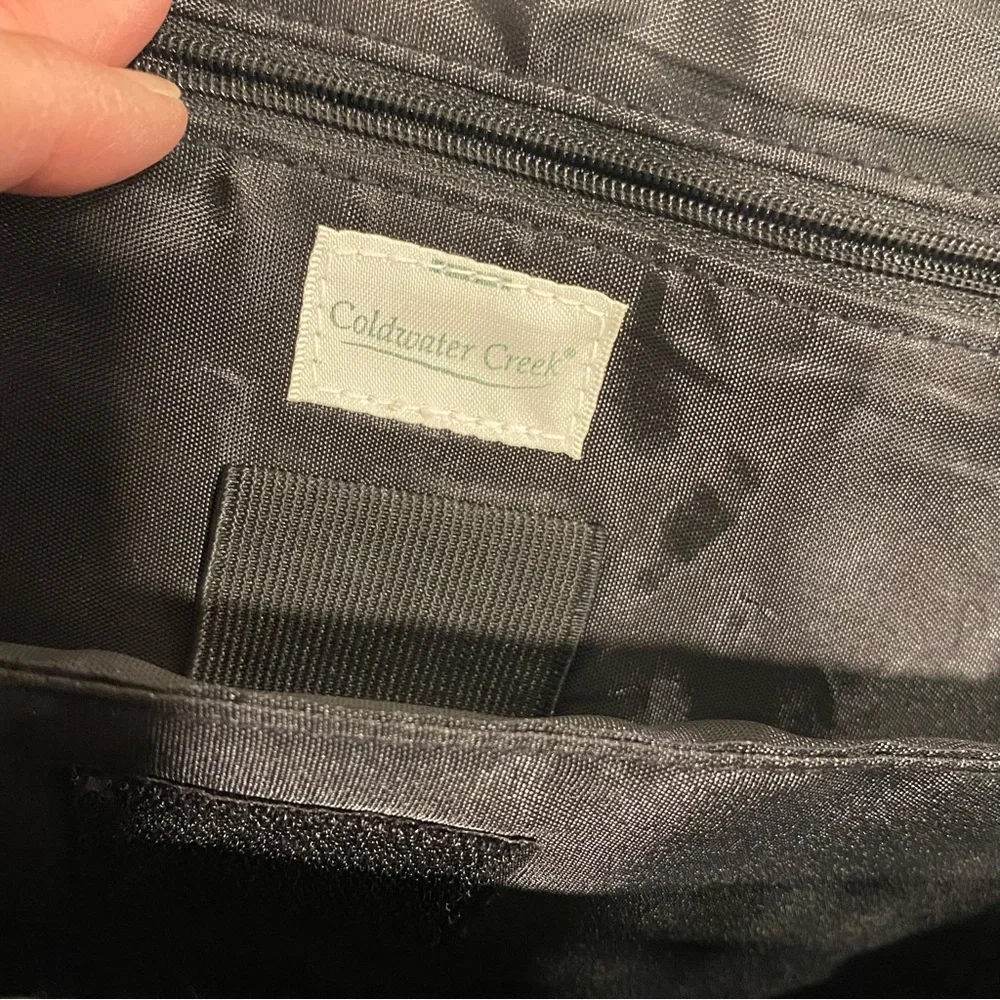 Coldwater Creek Hampton Black Computer Laptop Briefcase Tote Bag - NWOT