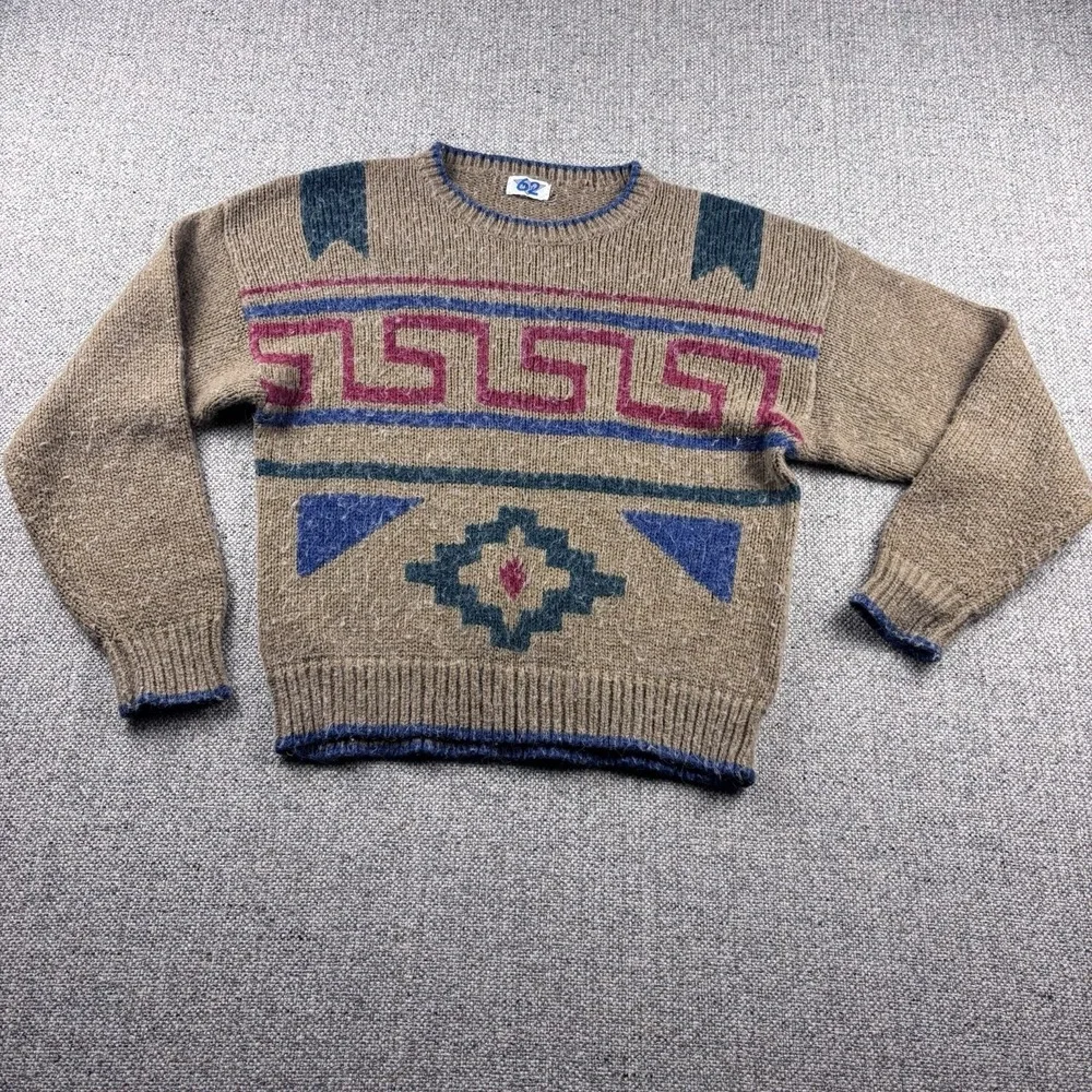 Vintage 1980's 62 East Sweater Geometric Design