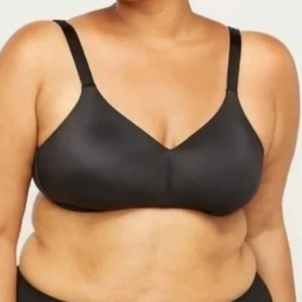 New Catherines 46B Full Coverage Smooth No Wire Bra Black Wireless