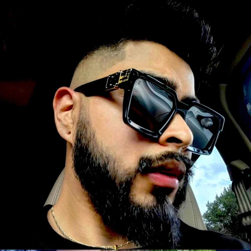 Men Sunglasses Black Gold Frame Designer Elegant Hip Hop Style‎ Top Shades Model