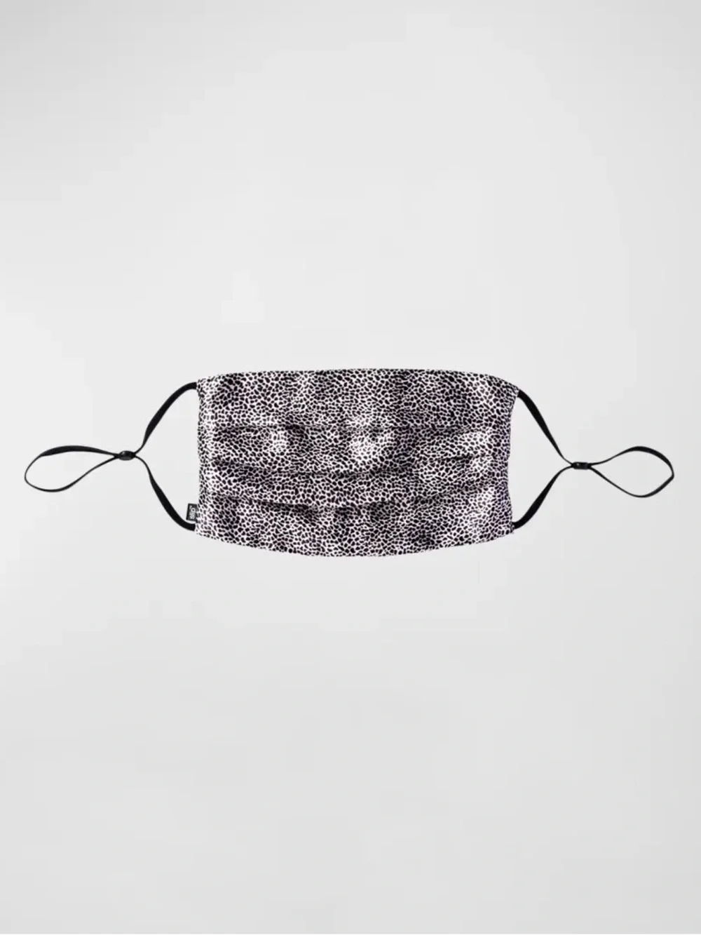 slip Silk Unisex Black And White Leopard Reusable Face Covering OS