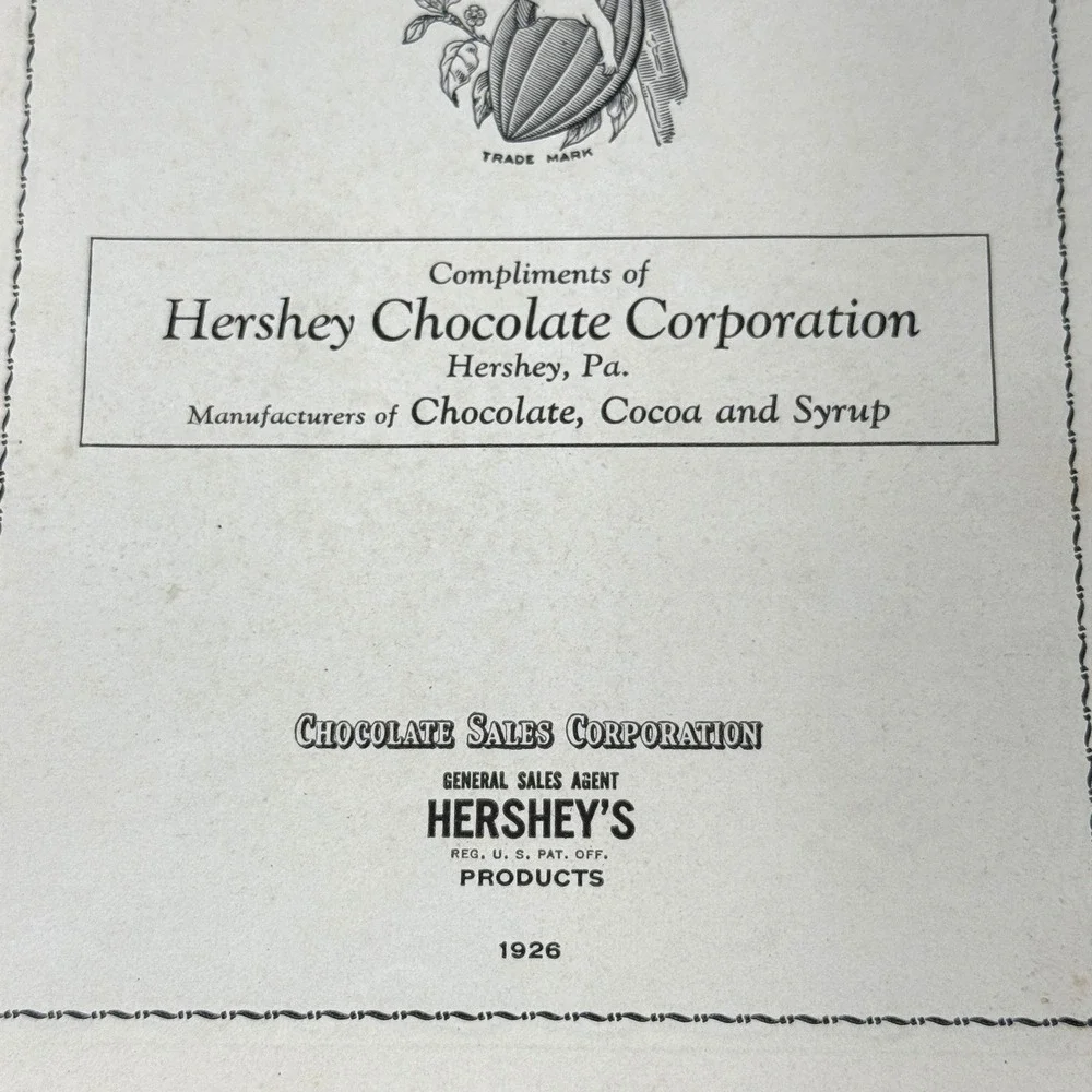 Hersheys vintage 1926