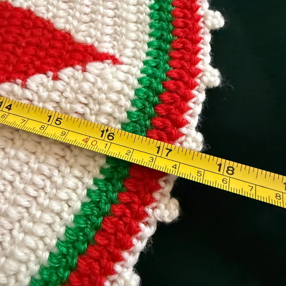 Vintage Crochet Christmas Tree Trivet Pot Holder Set Handmade Holiday Kitchen