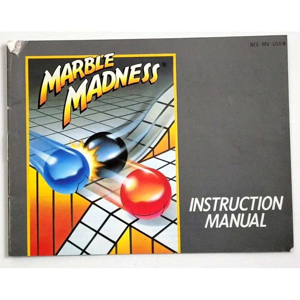MARBLE MADNESS - NES GAME MANUAL - NINTENDO GAME‎ MANUAL ONLY
