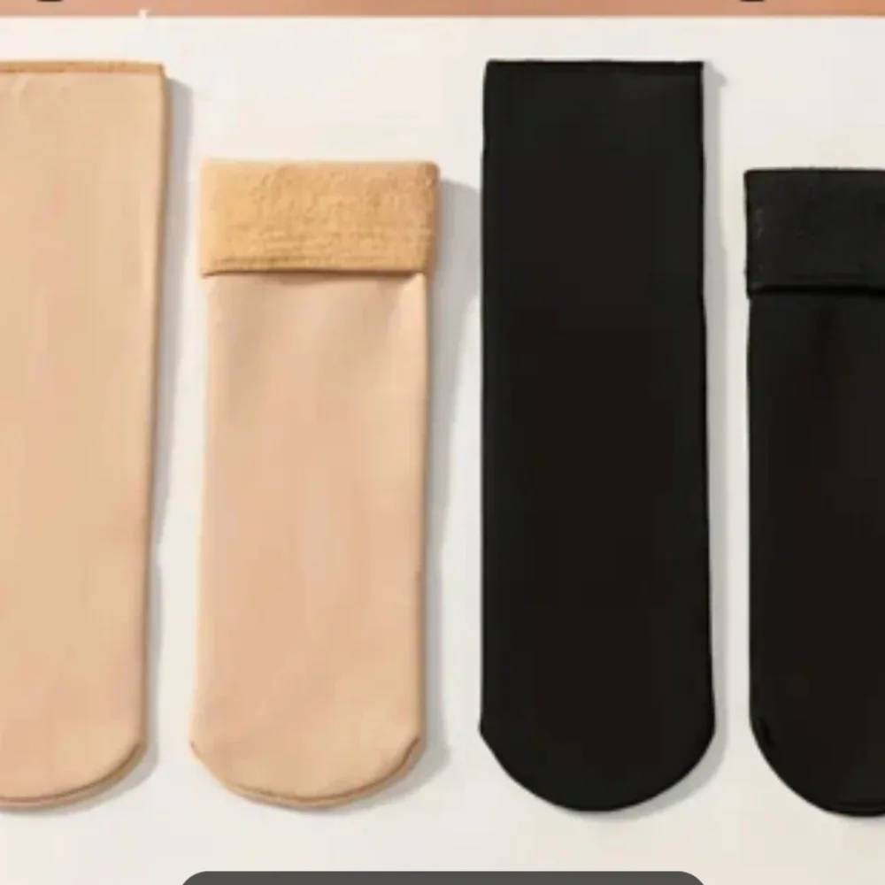 Thermal Fleece-Lined Winter Socks  Cozy Warm, 4 Pair NEW