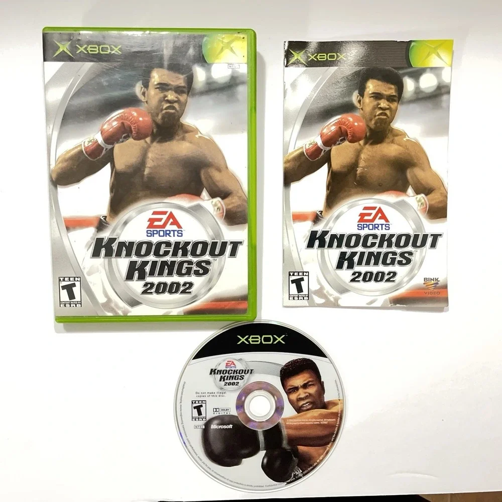 Knockout Kings 2002 (Microsoft Xbox, 2001) CIB Complete Clean Disc