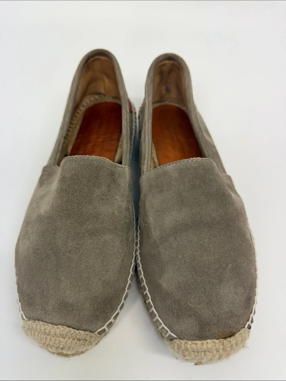 RAG & BONE Suede Noa Espadrille Warm Gray Taupe Suede Size 37 1/2