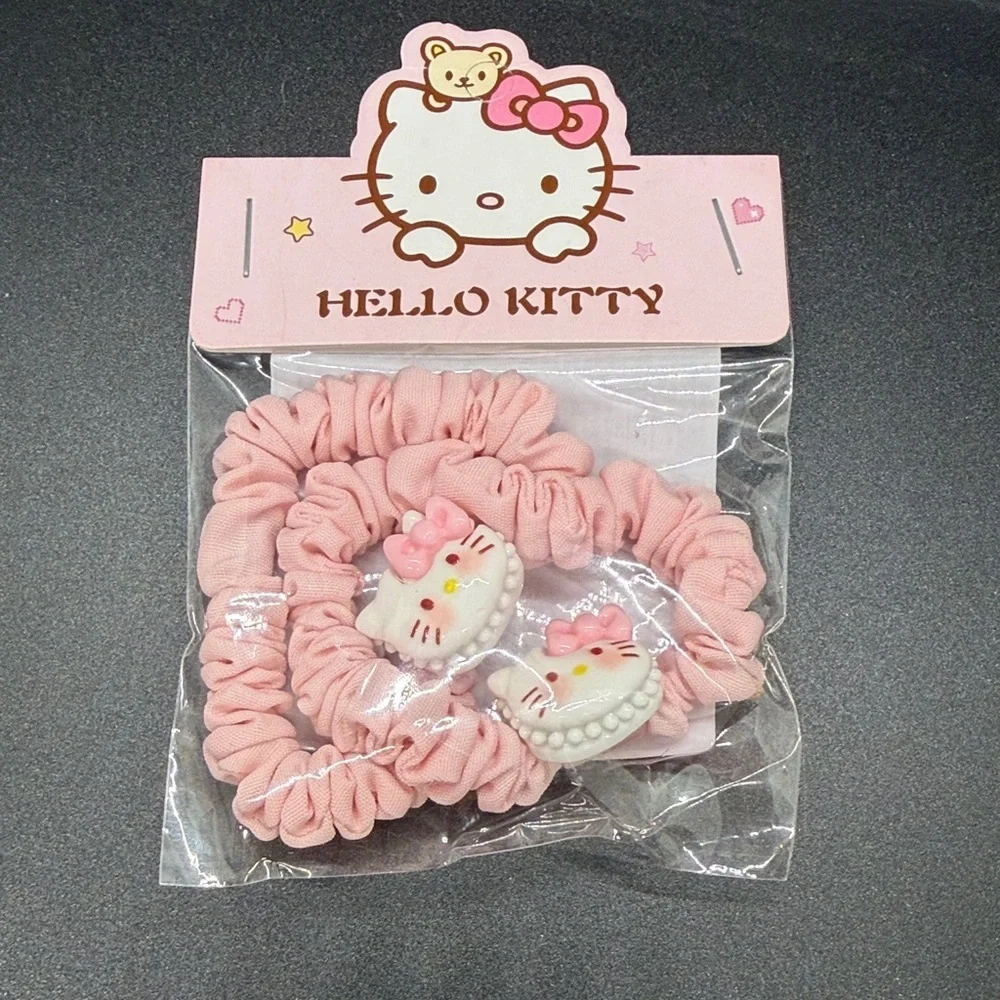 3/$15 🌸 Hello Kitty Blush Pink Hair Scrunchies