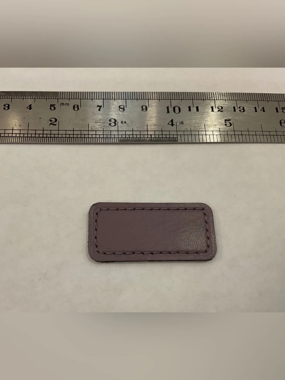 NEW Tumi Extra Small 2” x 15/16” Leather Monogram Patch in LILAC PURPLE