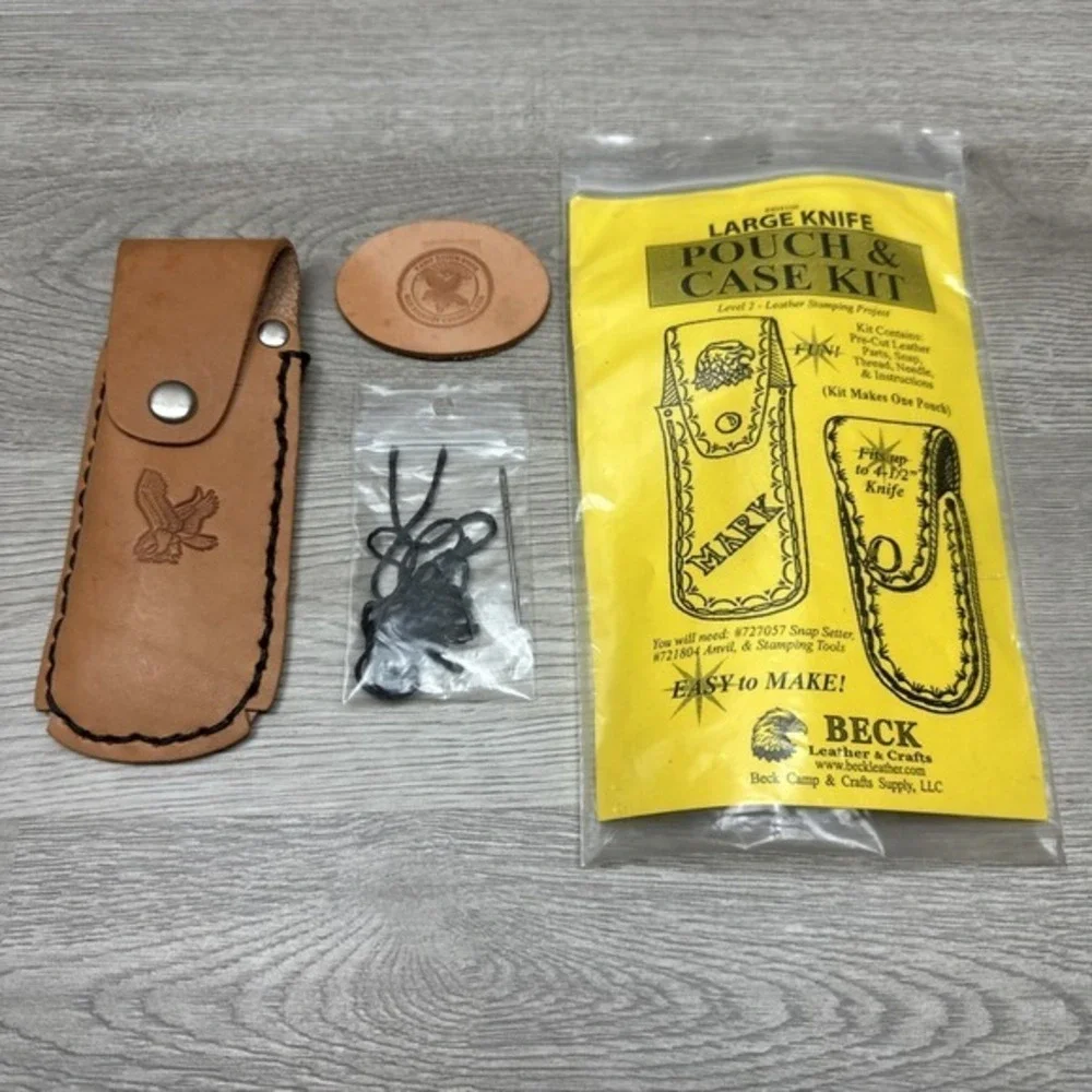 Camp Raven Knob 2009 Pocket Beck Leather Knife Kit Assembled Pouch‎ Old Hickory