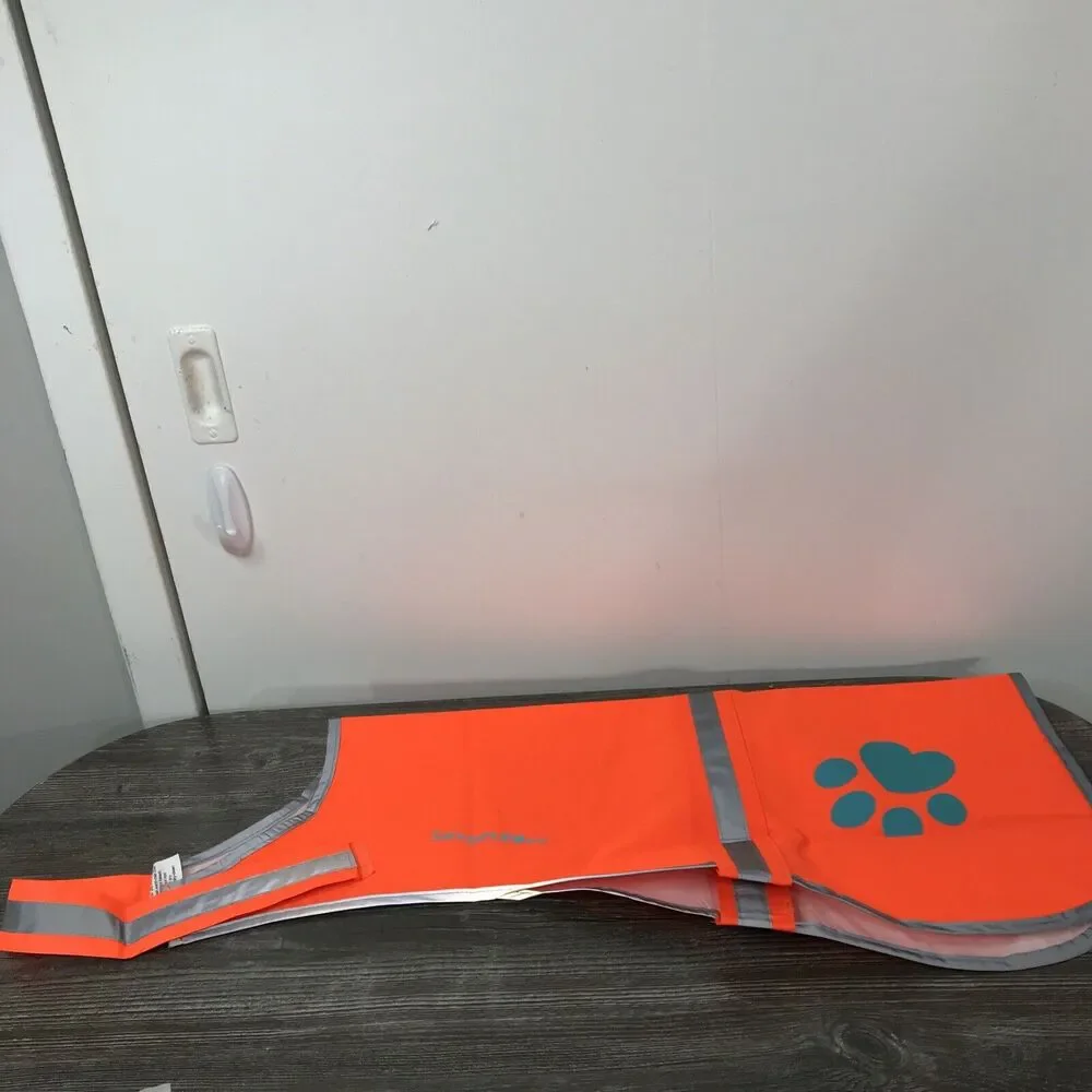 Reflective‎ Dog Hi-Vis Warning Clothing Orange XL Safety Pup XD New
