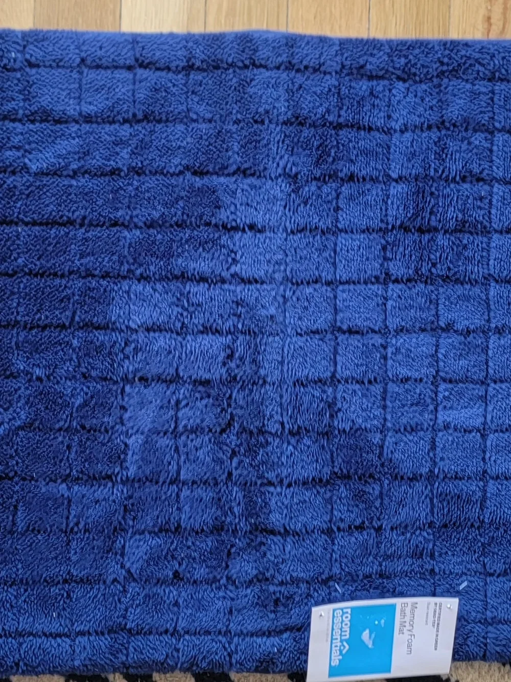 Room Essentials Memory Foam Bath Mat Navy Blue 🧼🛁