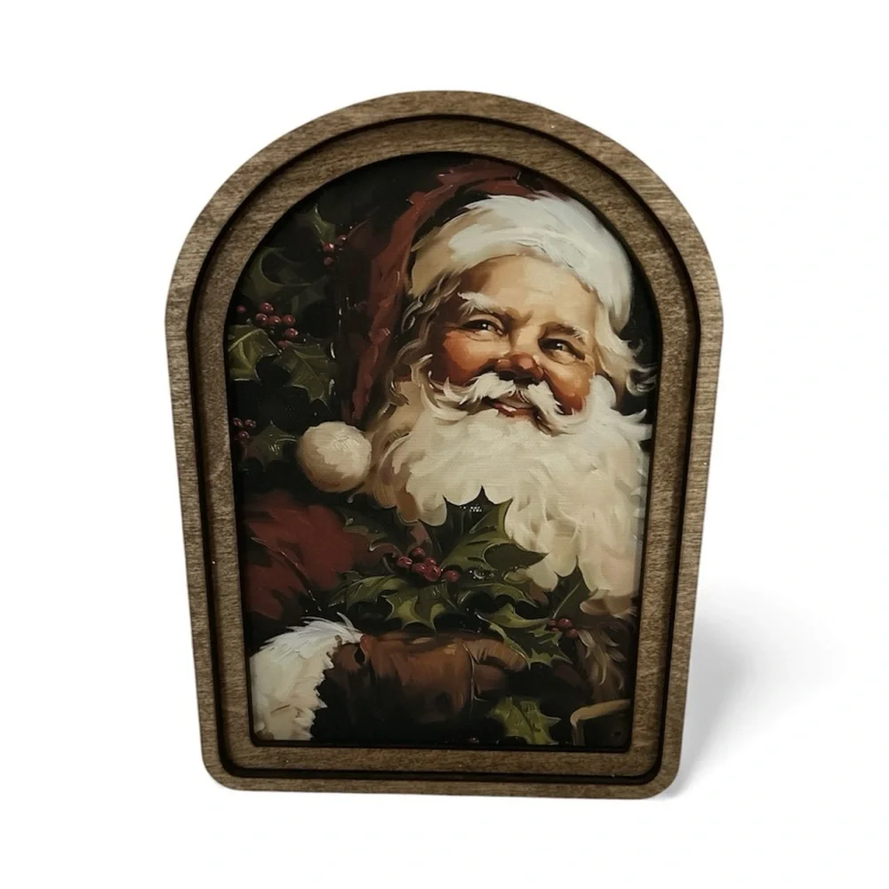 🎄Festive Green Holiday Tree with Santa Frame 🎄