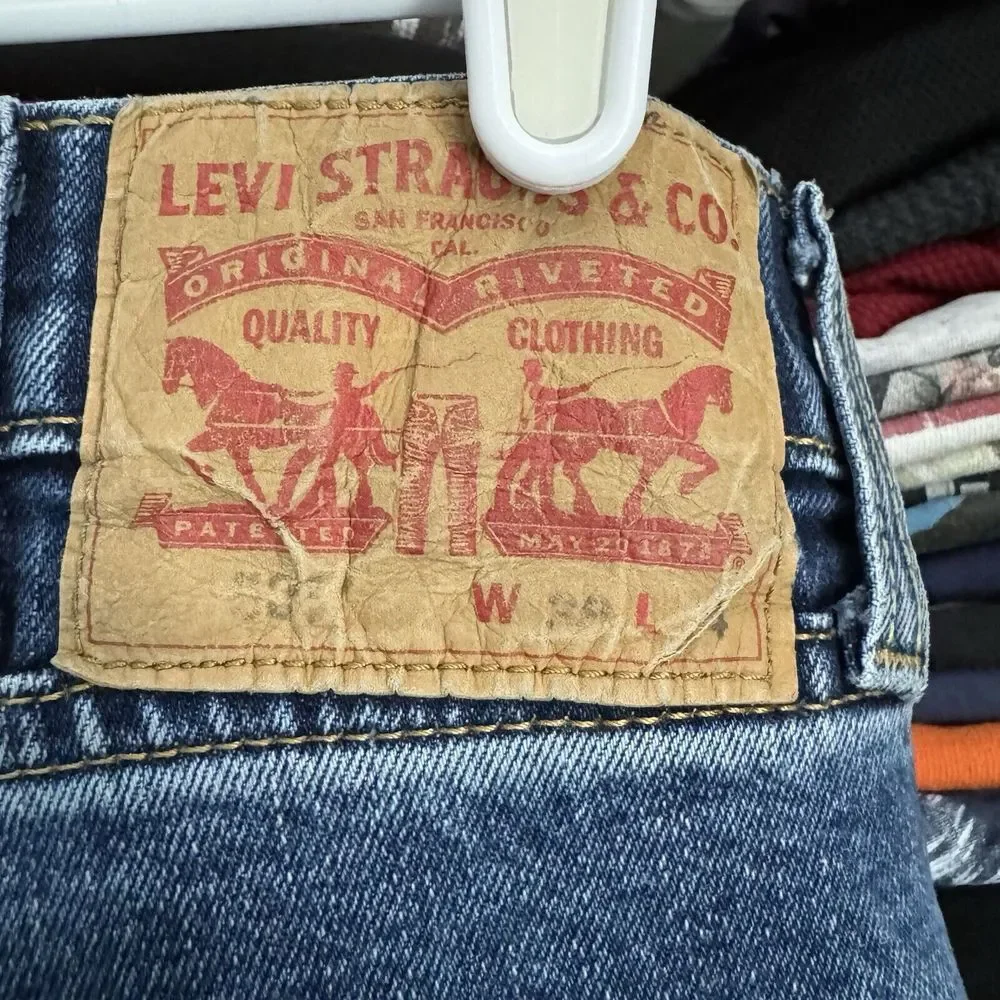 Y2K Levis 503 Jeans Men 36x32 Baggy Wide Leg Faded Skater Western (Tagged 38x34)