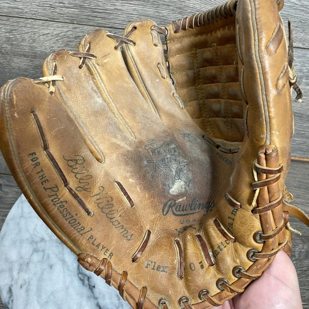 Vintage Rawlings Heart of‎ Hide Baseball Glove XFG 7 Billy Williams 60s LHT