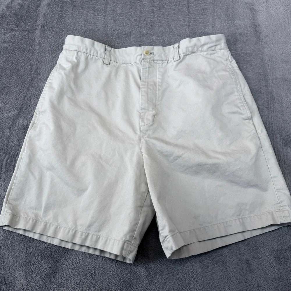 Vineyard Vines Breaker Shorts Mens Size 35 Khaki Tan Cotton Twill