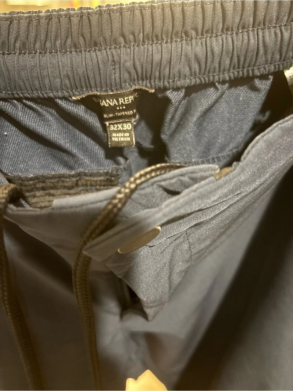 Banana Republic Men's Dark Navy Drawstring Joggers