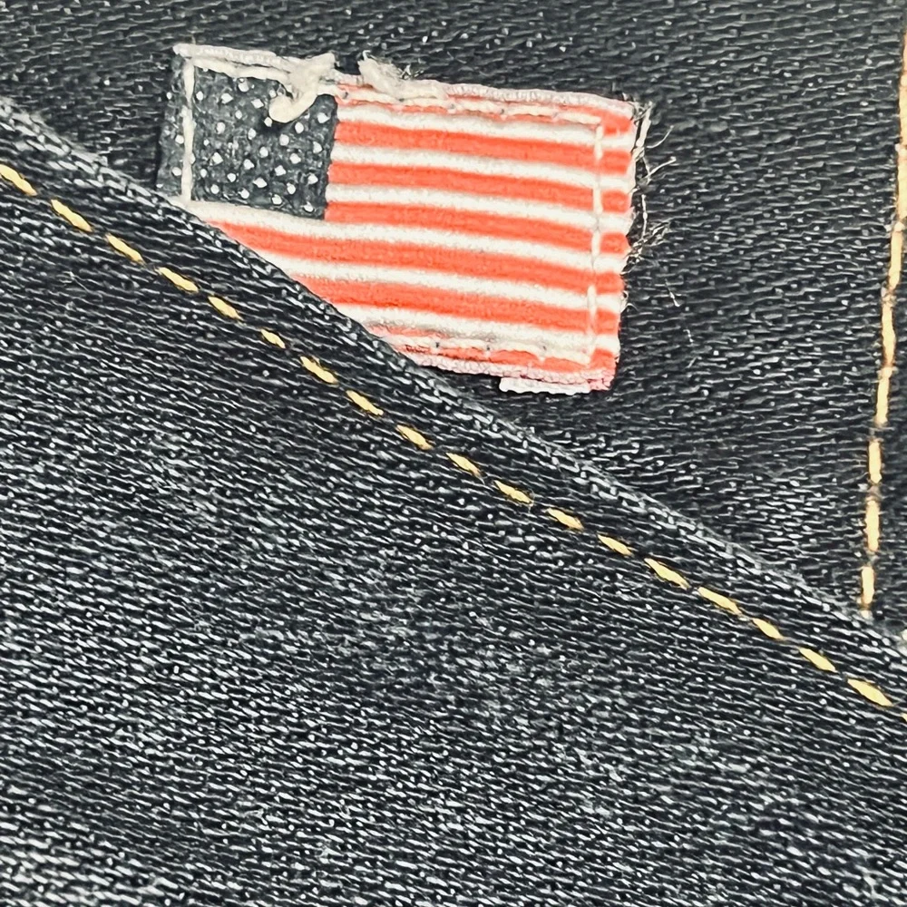 True Religion Billy Bootcut with Flaps Cotton Dark Wash Jeans Sz 30 35”Wx31”