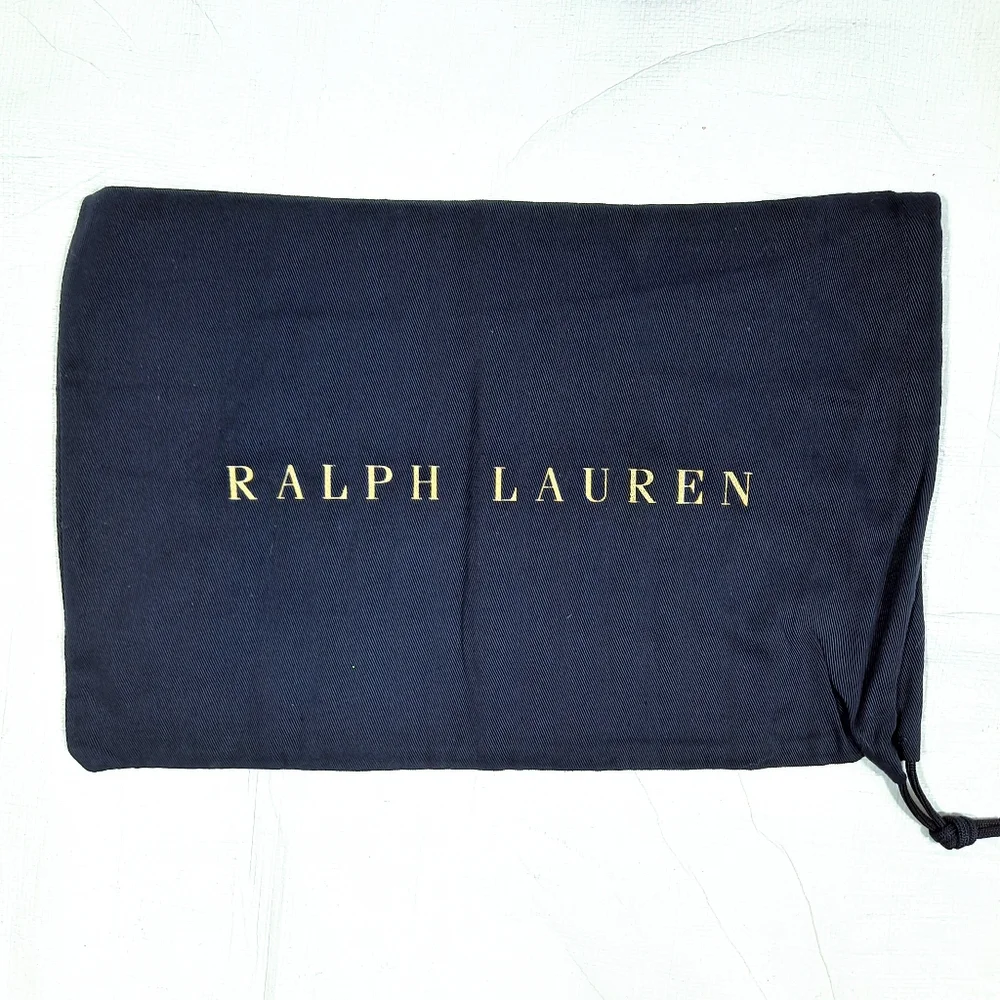 Ralph Lauren Navy Blue Dust Cover Cotton Drawstring Pouch Bag
