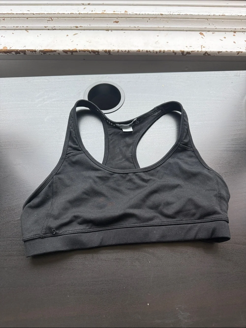 Forever 21 Black Racerback Sports Bra