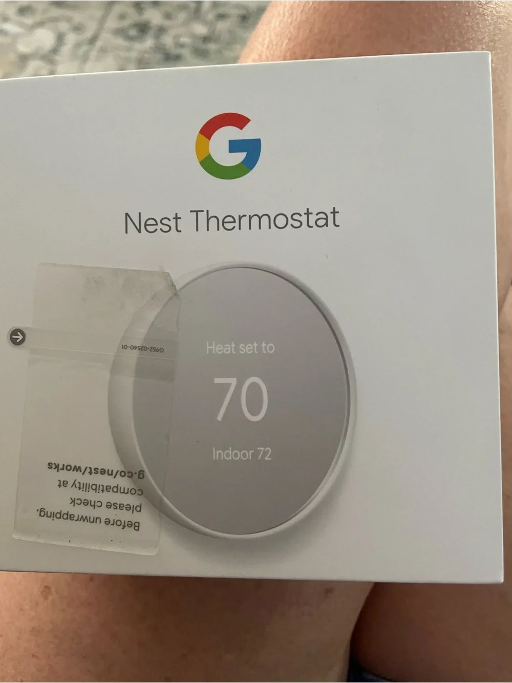 google Nest Thermostat - White/Silver