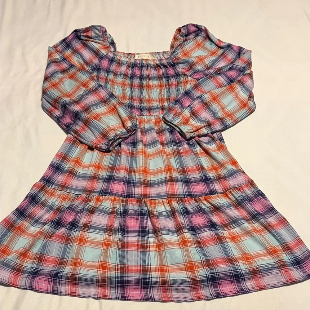 btween Colorful Plaid Kids Dress