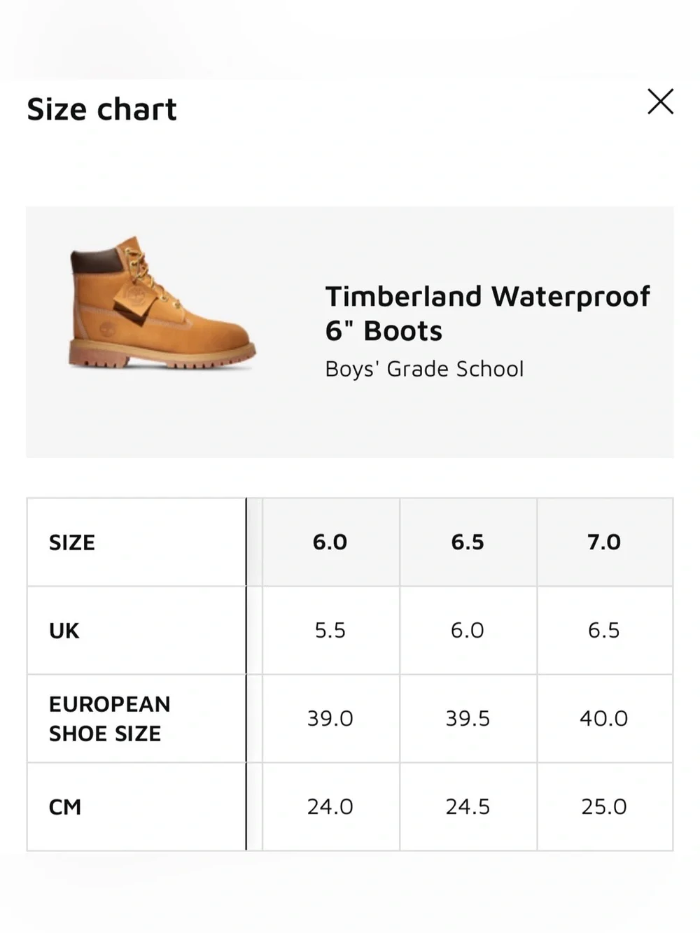 Timberland good pre