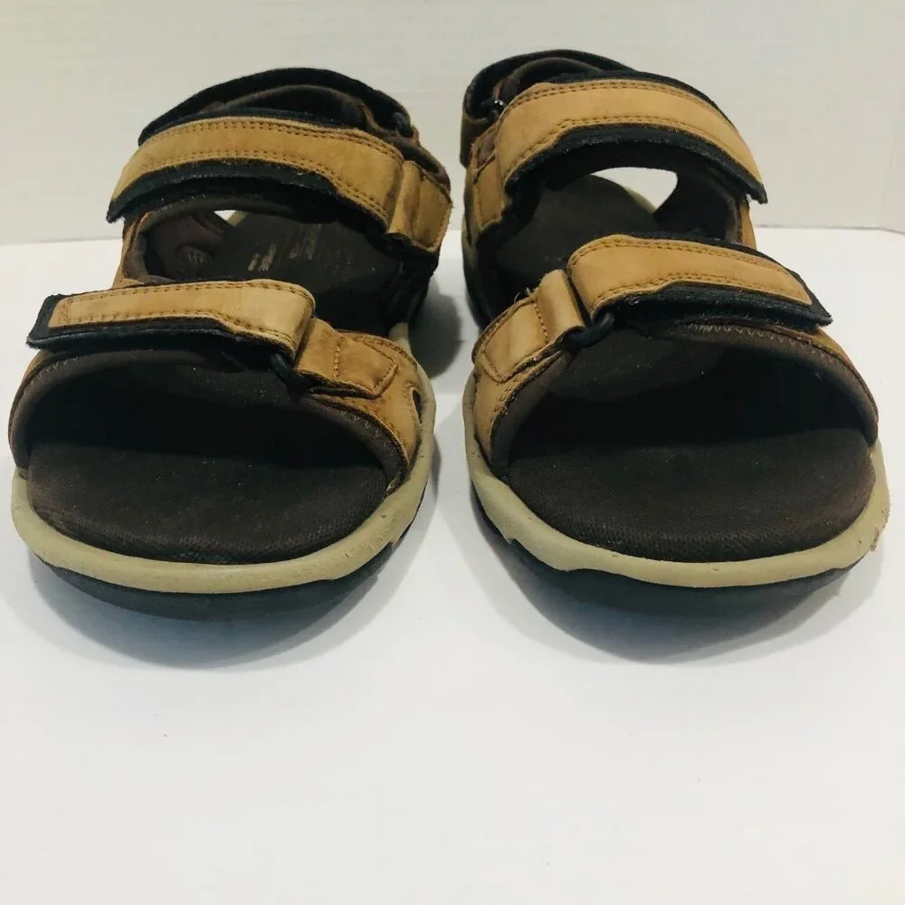 Rockport Vicuna Walking Sandals Men's 7.5 K55400 Heel Strap Dark Beige