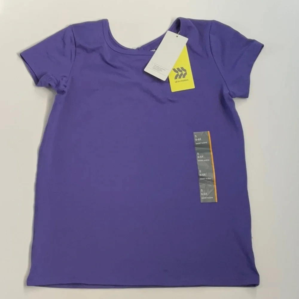 All in Motion toddler Girls short sleeve‎ t-chirt blue size S 6-6X