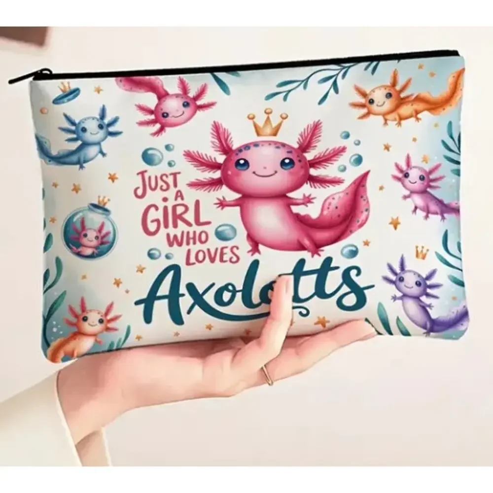 Axolotl cosmetic pouch