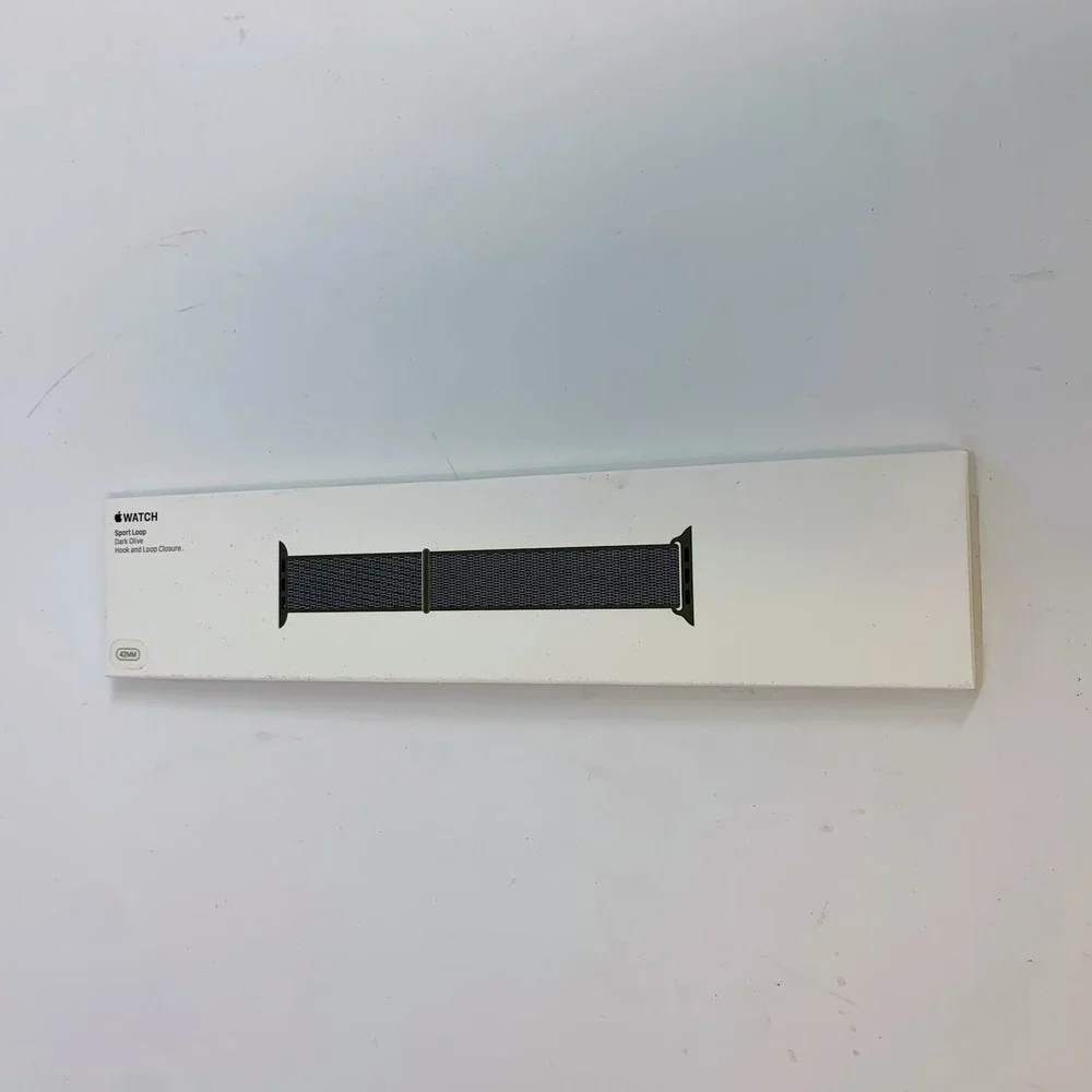 Apple Watch Rubber 42mm Dark Olive Hook and Loop Closure‎